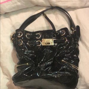 Jimmy Choo patent leather bucket bag
